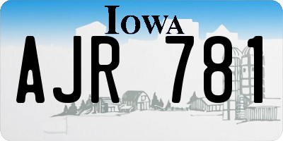 IA license plate AJR781