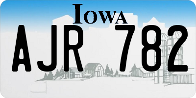 IA license plate AJR782