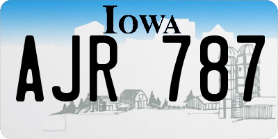 IA license plate AJR787