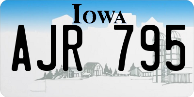 IA license plate AJR795