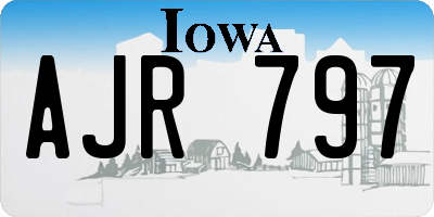 IA license plate AJR797
