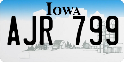 IA license plate AJR799