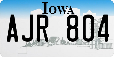 IA license plate AJR804