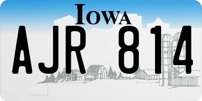 IA license plate AJR814