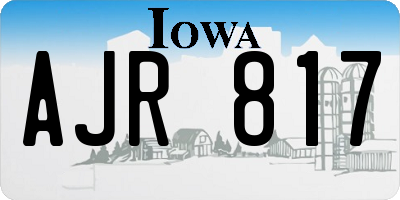 IA license plate AJR817