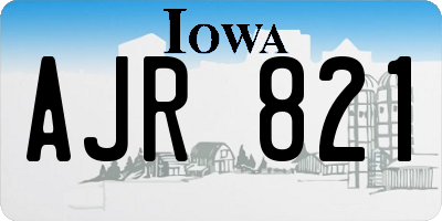 IA license plate AJR821