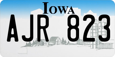 IA license plate AJR823