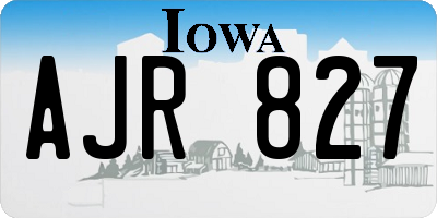 IA license plate AJR827