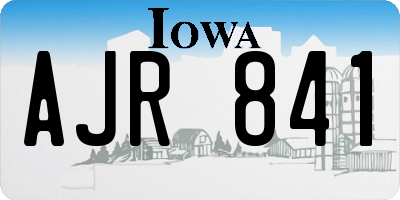 IA license plate AJR841