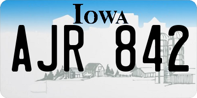 IA license plate AJR842