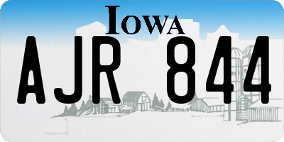 IA license plate AJR844