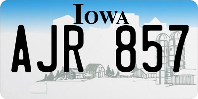 IA license plate AJR857