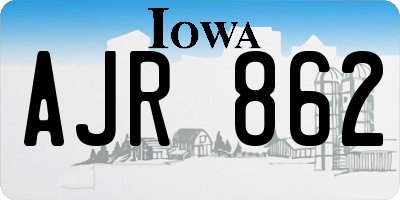 IA license plate AJR862
