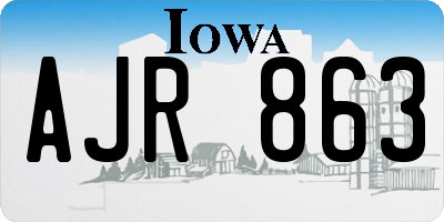IA license plate AJR863