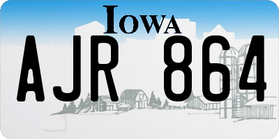 IA license plate AJR864