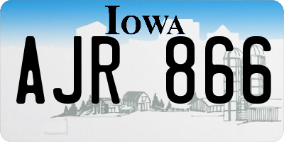IA license plate AJR866