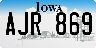 IA license plate AJR869
