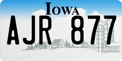 IA license plate AJR877