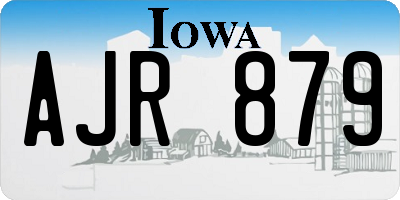 IA license plate AJR879