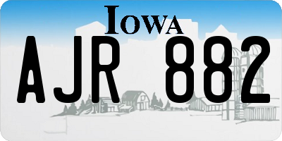 IA license plate AJR882