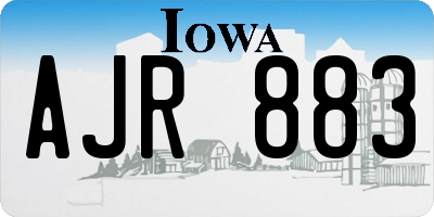 IA license plate AJR883