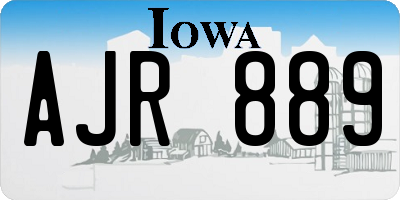 IA license plate AJR889