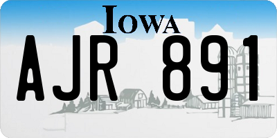 IA license plate AJR891