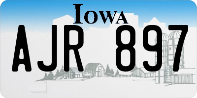 IA license plate AJR897