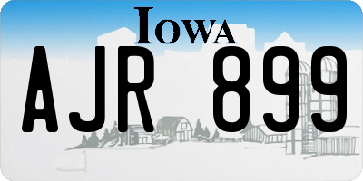 IA license plate AJR899