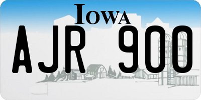 IA license plate AJR900