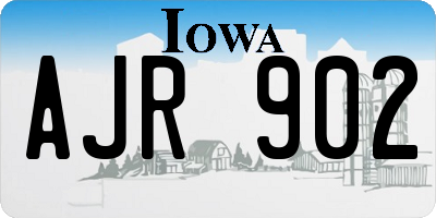 IA license plate AJR902