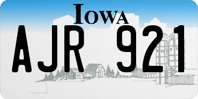 IA license plate AJR921