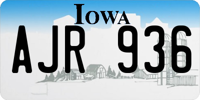 IA license plate AJR936