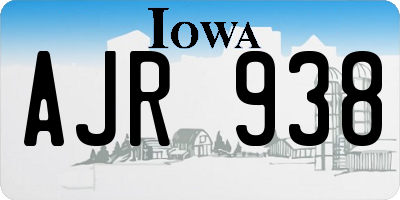IA license plate AJR938