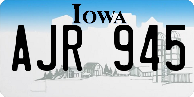 IA license plate AJR945