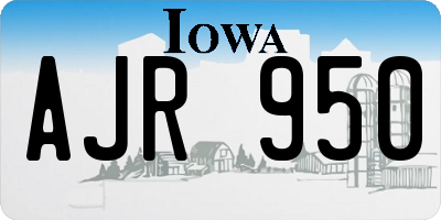 IA license plate AJR950