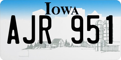 IA license plate AJR951