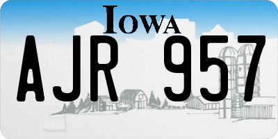 IA license plate AJR957