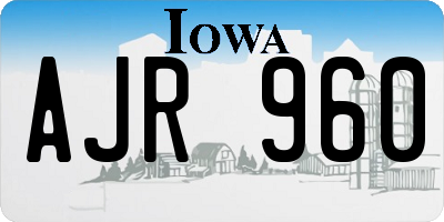 IA license plate AJR960