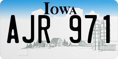 IA license plate AJR971