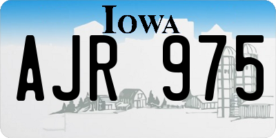 IA license plate AJR975