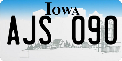 IA license plate AJS090