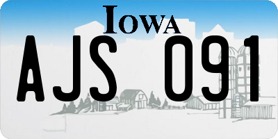 IA license plate AJS091