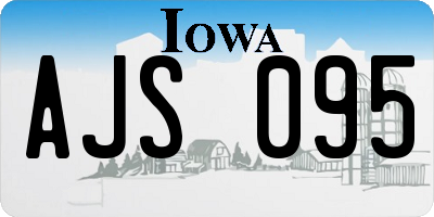 IA license plate AJS095