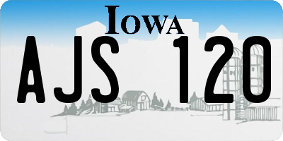 IA license plate AJS120