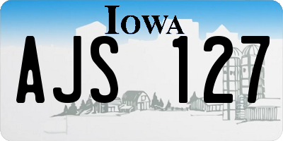 IA license plate AJS127