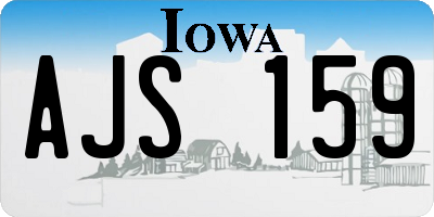 IA license plate AJS159