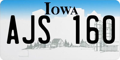 IA license plate AJS160