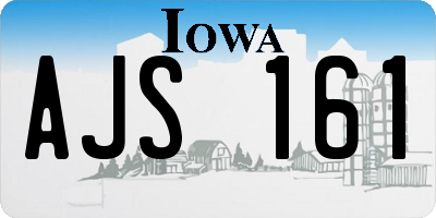 IA license plate AJS161