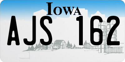 IA license plate AJS162